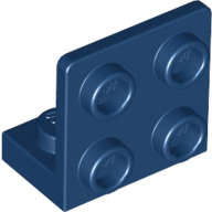 Lego (N) ~ Bracket 1 x 2 - 2 x 2 Inverted ~ [Dark Blue]