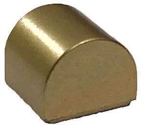 Lego NEW - Slope Curved 1 x 1 x 2/3 Double~ [Metallic Gold]