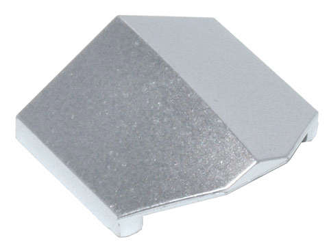 Lego (N) ~ Slope Curved 33 2 x 2 Double / Inverted ~ [Metallic Silver]