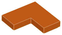 Lego (N) ~ Tile 2 x 2 Corner ~ [Dark Orange]