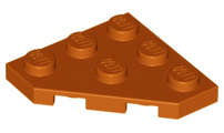 Lego (U) ~ Wedge Plate 3 x 3 Cut Corner ~ [Dark Orange]