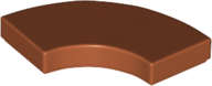 Lego (N) ~ Tile Round Corner 2 x 2 Macaroni ~ [Dark Orange]