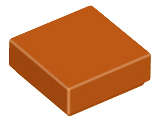 Lego (N) ~ Tile 1 x 1 ~ [Dark Orange]