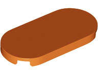 Lego (N) ~ Tile Round 2 x 4 Oval ~ [Dark Orange]