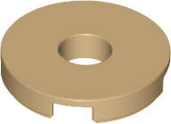 Lego (N) ~ Tile Round 2 x 2 with Hole ~ [Dark Tan]