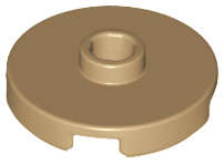 Lego (N) ~ Tile Round 2 x 2 with Open Stud ~ [Dark Tan]