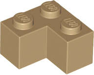 Lego (N) ~ Brick 2 x 2 Corner ~ [Dark Tan]