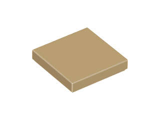 Lego (N) ~ Tile 2 x 2 ~ [Dark Tan]