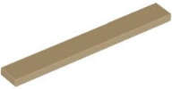 Lego (N) ~ Tile 1 x 8 ~ [Dark Tan]