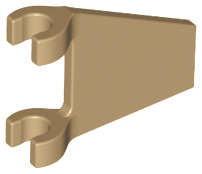Lego (N) ~ Flag 2 x 2 Trapezoid with Flat Edge ~ [Dark Tan]