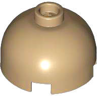 Lego (N) ~ Brick Round 2 x 2 Dome Top ~ [Dark Tan]
