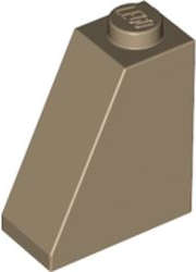 Lego (N) ~ Slope 65 2 x 1 x 2 ~ [Dark Tan]