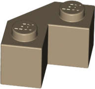 Lego (U) ~ Brick Modified Facet 2 x 2 ~ [Dark Tan]