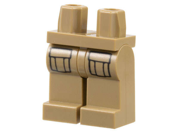 Lego NEW - Dark Tan Hips and Legs with Cargo Pockets Front Pattern