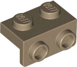 Lego (N) ~ Bracket 1 x 2 - 1 x 2 ~ [Dark Tan]