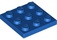 Lego (N) ~ Plate 3 x 3 ~ [Blue]