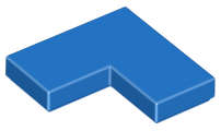 Lego (N) ~ Tile 2 x 2 Corner ~ [Blue]