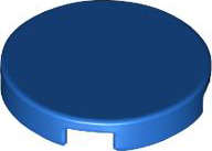 Lego (N) ~ Tile Round 2 x 2 with Bottom Stud Holder ~ [Blue]