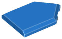 Lego (N) ~ Tile Modified 2 x 3 Pentagonal ~ [Blue]