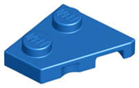 Lego (U) ~ Wedge Plate 2 x 2 Left ~ [Blue]
