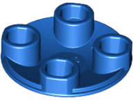 Lego (N) ~ Plate Round 2 x 2 with Rounded Bottom (Boat Stud) ~ [Blue]