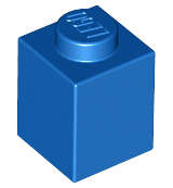 Lego Used - Brick 1 x 1~ [Blue]