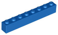 Lego (N) ~ Brick 1 x 8 ~ [Blue]