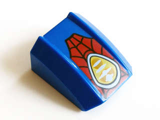 Lego (U) ~ Slope Curved 2 x 2 Lip with Web and Headlight Pattern ~ [Blue]