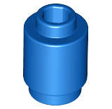 Lego (N) ~ Brick Round 1 x 1 ~ [Blue]