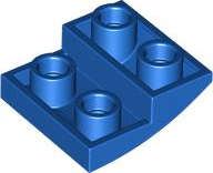 Lego (N) ~ Slope Curved Inverted 2 x 2 x 2/3 ~ [Blue]