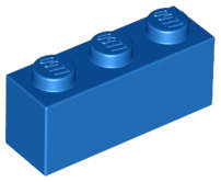 Lego (N) ~ Brick 1 x 3 ~ [Blue]