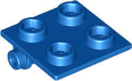 Lego (U) ~ Hinge Brick 2 x 2 Top Plate ~ [Blue]