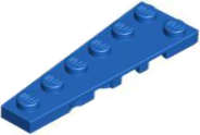 Lego (N) ~ Wedge Plate 6 x 2 Left ~ [Blue]