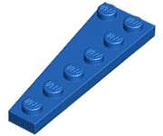 Lego (N) ~ Wedge Plate 6 x 2 Right ~ [Blue]