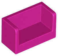 Lego NEW - Panel 1 x 2 x 1 with Rounded Corners and 2 Sides~ [Magenta]