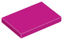 Lego (N) ~ Tile 2 x 3 ~ [Magenta]
