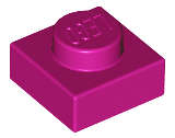 Lego (U) ~ Plate 1 x 1 ~ [Magenta]