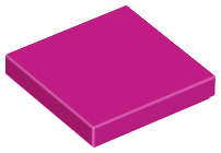 Lego NEW - Tile 2 x 2 with Groove~ [Magenta]