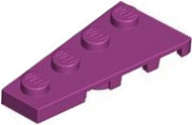 Lego (N) ~ Wedge Plate 4 x 2 Left ~ [Magenta]