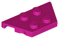 Lego (N) ~ Wedge Plate 2 x 4 ~ [Magenta]