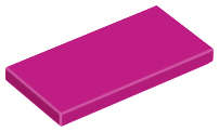 Lego (N) ~ Tile 2 x 4 ~ [Magenta]