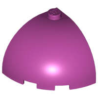 Lego (U) ~ Brick Round Corner 3 x 3 x 2 Dome Top ~ [Magenta]