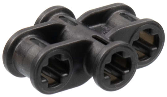 Lego (N) ~ Technic Axle Connector 2 x 3 Quadruple ~ [Pearl Dark Gray]