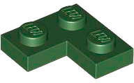 Lego (N) ~ Plate 2 x 2 Corner ~ [Dark Green]