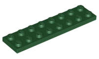 Lego (N) ~ Plate 2 x 8 ~ [Dark Green]