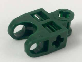 Lego (U) ~ Technic Axle Connector 2 x 3 with Ball Joint Socket - Open Sides Angled F ~ [Dark Green]