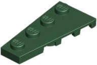 Lego (N) ~ Wedge Plate 4 x 2 Left ~ [Dark Green]
