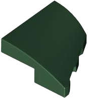 Lego (N) ~ Wedge 2 x 2 x 2/3 Left ~ [Dark Green]