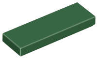 Lego (N) ~ Tile 1 x 3 ~ [Dark Green]