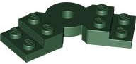 Lego (N) ~ Plate Modified 2 x 6 x 2/3 Bent ~ [Dark Green]